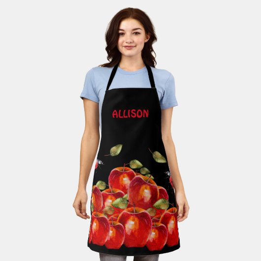 Red Apple's Black Schürze (Getragen)