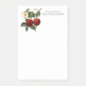 Red Apples Botanical Teacher Name 4x6 Post-it Klebezettel (Vorderseite)