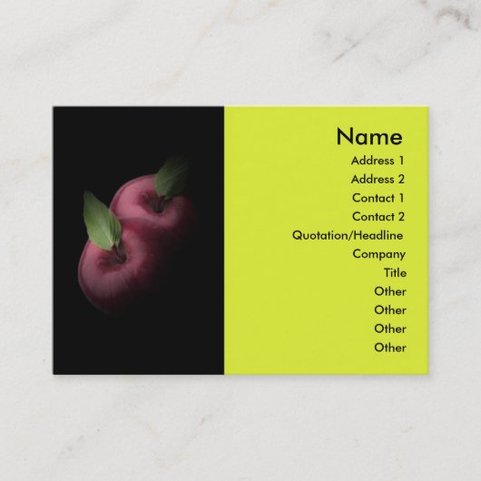 Red Apples Business Card Visitenkarte (Vorderseite)