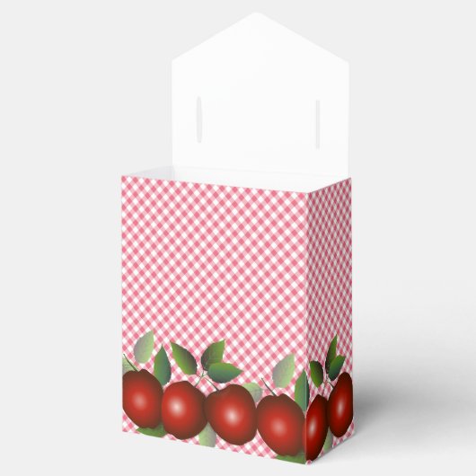 Red Apples Fruit Gingham Geschenkschachtel (Geöffnet)