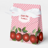 Red Apples Fruit Gingham Geschenkschachtel (Vorderseite)