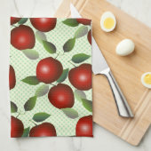 Red Apples Fruit Gingham Geschirrtuch (Viertel Falte)
