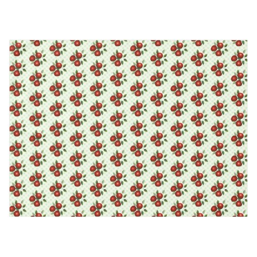 Red Apples Fruit Gingham Tischdecke (Vorderseite (Horizontal))