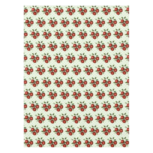 Red Apples Fruit Gingham Tischdecke (Vorderseite)