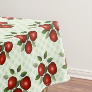 Red Apples Fruit Gingham Tischdecke