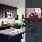 Red Apples Kitchen Square Wall hängend Leinwanddruck