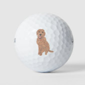 Red Apricot Golden Doodle Golfball (Vorderseite)