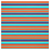 Red, Aqua und Midnight Blue Lines Stoff (Muster)