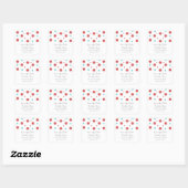 Red Aquamarin Confetti Save the Date Stickers (Blatt)