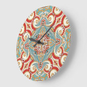 Red Aquamarin Grau Blue Sunny Yelllow Kaleidoskop  Große Wanduhr (Winkel)