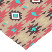 Red Aquamarin Native American Vision Pattern Mittelgroßer Tischläufer (Ecke)