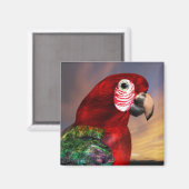 RED ARA MAGNET (Vorderseite/Rückseite)