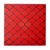 Red Arabesque Pattern Fliese (Vorderseite)
