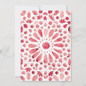 Red Arabic Pattern Wedding Einladung (Rückseite)
