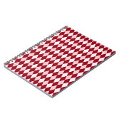Red Argyle Crimson Pink Small Diamond Shape Notizblock (Linke Seite)