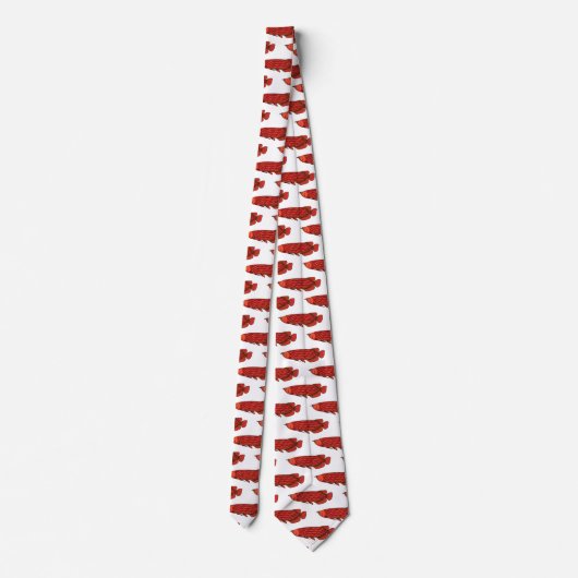 Red Arowana Cartoon Illustration Krawatte (Rückseite)