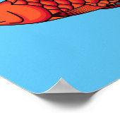 Red Arowana Cartoon Illustration Poster (Ecke)