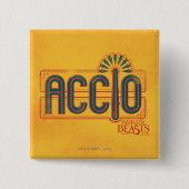 Red Art Deco ACCIO™ Spell Graphic Button (Vorderseite)