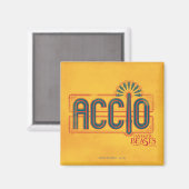 Red Art Deco ACCIO™ Spell Graphic Magnet (Vorderseite/Rückseite)