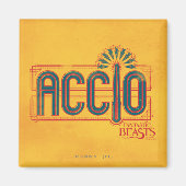 Red Art Deco ACCIO™ Spell Graphic Magnet (Vorne)