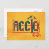 Red Art Deco ACCIO™ Spell Graphic Postkarte (Vorne/Hinten)