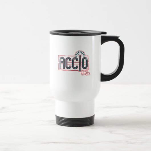 Red Art Deco ACCIO™ Spell Graphic Reisebecher (Rechts)