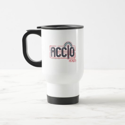 Red Art Deco ACCIO™ Spell Graphic Reisebecher (Links)