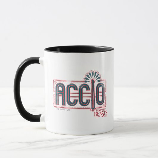 Red Art Deco ACCIO™ Spell Graphic Tasse (Links)