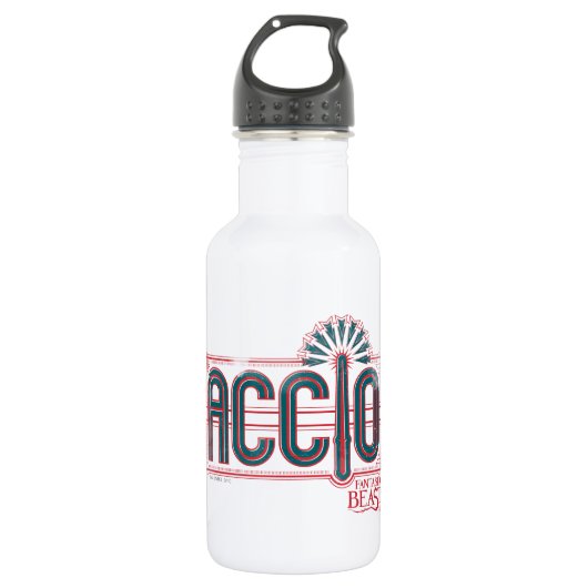 Red Art Deco ACCIO™ Spell Graphic Trinkflasche (Vorderseite)