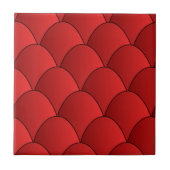 Red Art Deco Design Fliese (Vorderseite)