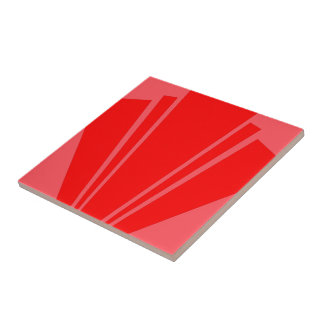 Red Art Deco Design Fliese