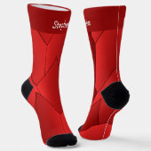 Red Art Deco Design Socks Socken (Gewinkelt)