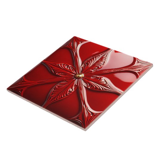 Red Art Deco Fliese (Seite)