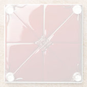 Red Art Deco Glasuntersetzer (Rückseite)