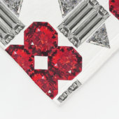 Red Art Deco Muster Fleecedecke (Ecke)