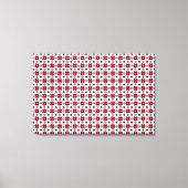 Red Art Deco Muster Leinwanddruck (Vorderseite)