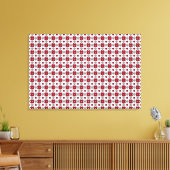 Red Art Deco Muster Leinwanddruck (Insitu (Wohnzimmer))