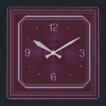 Red Art Deco Quadratische Wanduhr<br><div class="desc">Großartiges Design. Du wirst es wie andere Liebe bekommen. Sie können dieses Design auch für andere Produkte verwenden oder Ihren Text hinzufügen. Folgen Sie mir für mehr. Danke. Ich wünsche Ihnen einen schönen Tag.</div>