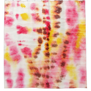 Red Artistic Dirty. Gefärbte Krawatte Textur. Grau Duschvorhang