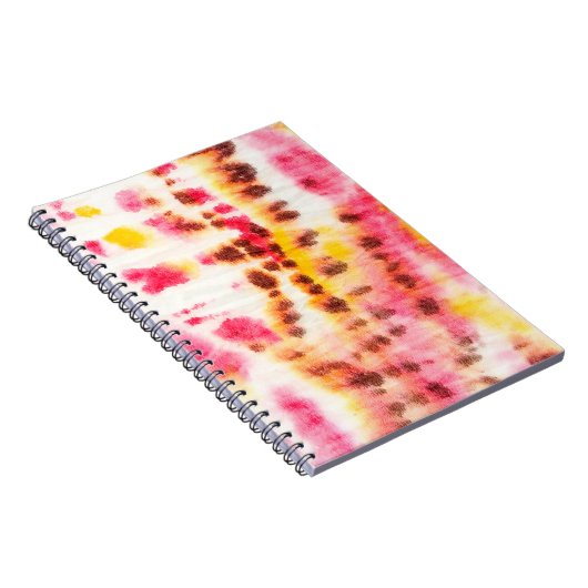 Red Artistic Dirty. Gefärbte Krawatte Textur. Grau Notizblock (Rechte Seite)