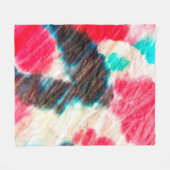 Red Artistic Dirty. Shibori Muster. Summer Brush Fleecedecke (Vorderseite (Horizontal))