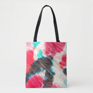 Red Artistic Dirty. Shibori Muster. Summer Brush  Tasche