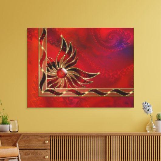 Red As Flame Canvas Print Leinwanddruck (Insitu (Wohnzimmer))