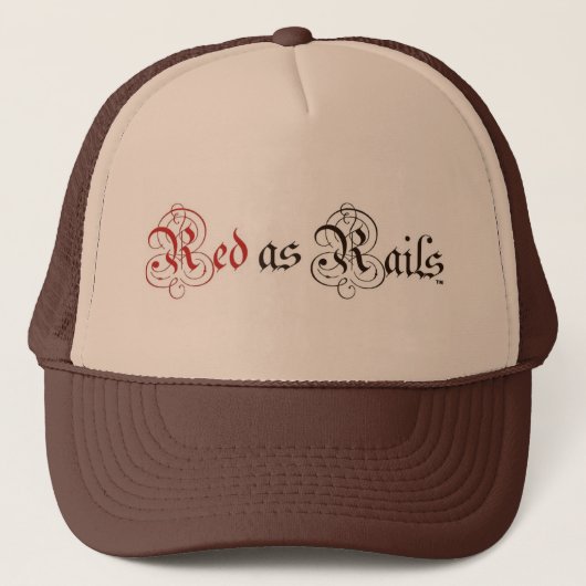 Red as Rails Unisex Fashion Hat Truckerkappe (Vorderseite)