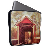 Red Ashland Covered Bridge Laptop Sleeve (Vorne Rechts)