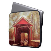 Red Ashland Covered Bridge Laptop Sleeve (Vorderseite Links)