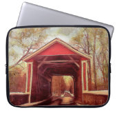 Red Ashland Covered Bridge Laptop Sleeve (Vorderseite)