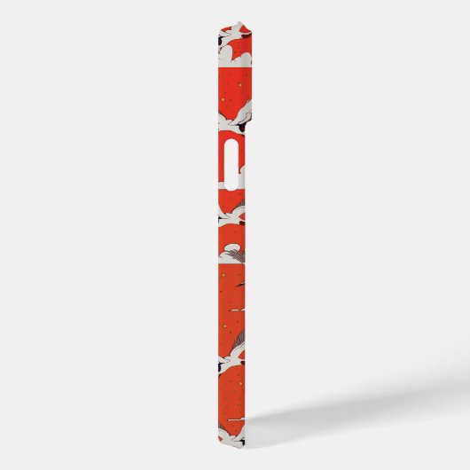 Red Asian Crane Pattern Case-Mate iPhone Hülle (Rückseite / Rechts)
