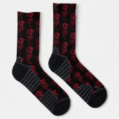 Red Asian Dragons Socken (Rechts)