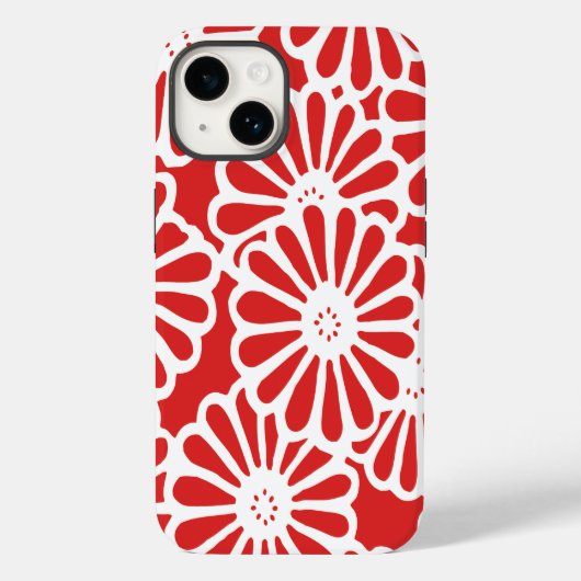 Red Asian Moods Floral Case-Mate iPhone Hülle (Rückseite)